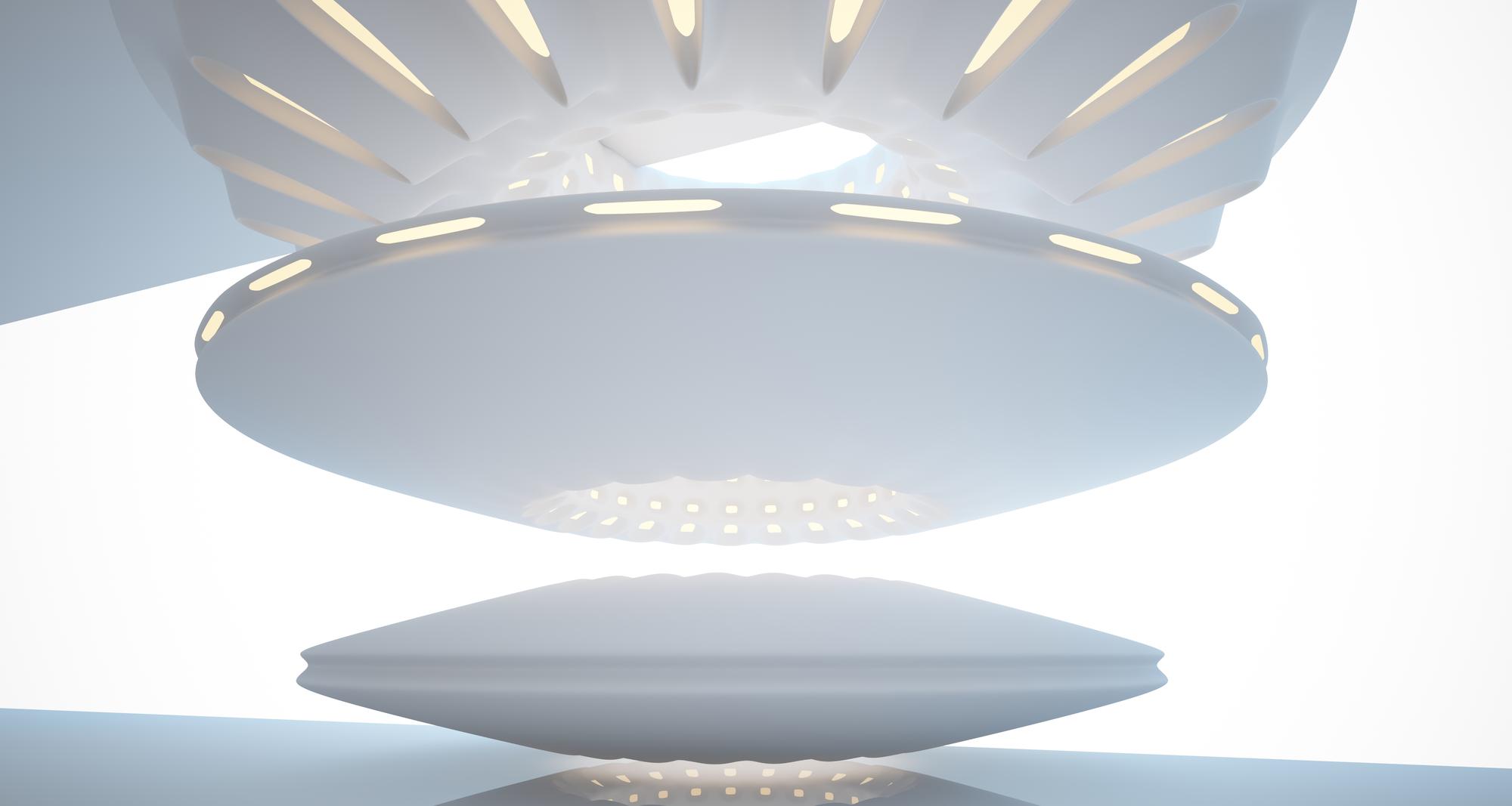 Overlapped large plated dish with tech props
